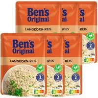 Ben's Original Reis, Bens Original Express Langkorn Reis fertig in 2 Minuten 250g 6er Pack