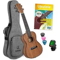 Cascha Ukulele Cascha Ukulele HH-2036 Konzert Ukulele Set, Ukulele, 1-St., Ukulele, Konzert Ukulele mit Tasche, Stimmgerät, Buch und 3 Plektren