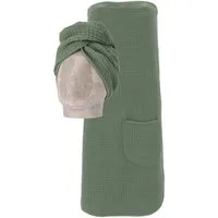 Vossen Kilt Wellness Set, ideal für Sauna & Spa, Hotelbademantel, Morgenmantel, Baumwoll-Mix, Musselin, 1 Spa Dress +1 Turban in einem Set inkl. Geschenkverpackung