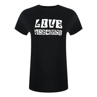 Moschino Groovy Logo Schwarzes T-shirt