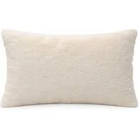 ANRO Dekokissen PLÜSCH Bär Schlicht Kunstfell Sofakissen Kuschelkissen Flauschig, sehr weich & kuschelig 30x50cm OHNE Füllung Uni-Einfarbig Weiß