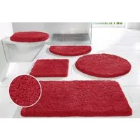 OTTO home Badematte Sanremo Standard, Badvorleger, Badezimmer Teppich, sehr weich, Höhe 30 mm, rutschhemmend beschichtet, schnell trocknend, fußbodenheizungsgeeignet, Polyester, rechteckig, Badteppich, unifarben, rechteckig, rund & als 3-tlg. Set erh