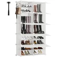 Sekey Schuhregal Schuhregal Schuhschrank Schuh-Organizer Stecksystem DIY-Regal, 1-tlg 40 Paar Schuhe Kunststoff mit Weiß 10 Tür