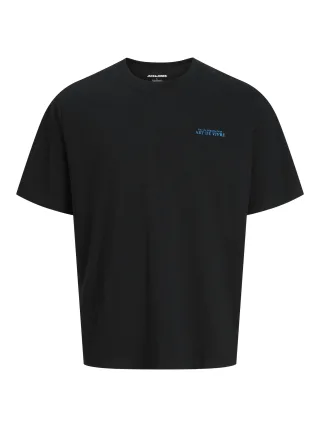 JACK&JONES - JJLEMON TEE SS CREW NECK Black - Gr. - L