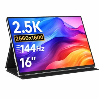ALLIWAVA P16 Pro 16 Inch 2.5K 144Hz FHD HDR IPS Type C Portable Computer Monitor Gaming Display Screen for Smartphone Ta