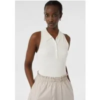 comma Muskelshirt Strickpullunder Feinstrick-Shirt mit Polokragen im Slim Fit