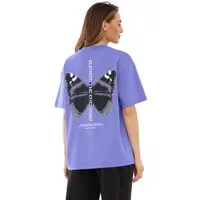 Johnny Urban T-Shirt Sammy Chrome Butterfly Oversize T-Shirt (1-tlg) Tshirt mit Schmetterling Back Print