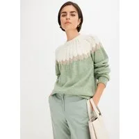 bonprix Ajourpullover aus Polyacryl, Polyester und metallisierten Fasern, mehrfarbige Optik