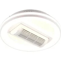 Reality Leuchten LED Deckenleuchte KURULA mit Ventilator, schwenkbarer Deckenventilator mit 37W LED, CCT - über Fernbedienung, Dimmfunktion, Fernbedienung, Infrarot inkl., Timerfunktion, Ventilatorfunktion, getrennt schaltbar, mehrere Helligkeitsstuf