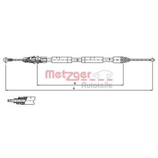 Metzger Handbremsseil hinten rechts Nissan Primastar Opel Vivaro Renault Trafic