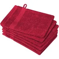 Dyckhoff Waschhandschuh Planet, (Set, 6-St), 450 g/m², aus reiner Baumwolle, trocknergeeignet