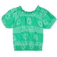 Garcia Shirttop Grünes Top mit Allover-Print
