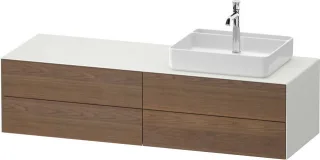 Duravit White Tulip Konsolenwaschtischunterbau wandhängend Amerikanischer Nussbaum & Weiß Matt & Sei WT4867R77360010