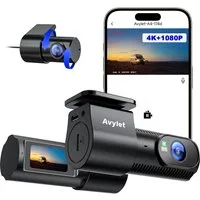 TWUFY Dashcam Auto,2 Channel 1.5" IPS-Bildschirm,mit GPS,WiFi,Auto kamera Dashcam (4K + 1080P HD, WLAN (Wi-Fi), G-Sensor, 170°Weitwinkel WDR,Loop-Aufnahme,Parküberwachung, G-Sensor,Super Nachtsicht)