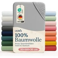 Laleni Spannbettlaken Jersey Spannbettlaken, für Baby Beistellbett & Stubenwagen, Gummizug: Rundumgummizug, (2 Stück), 100% Baumwolle