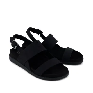 TOMS Marin Slingback Canvas Damen schwarze Sandalen