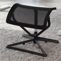 FINEBUY Fußhocker FB42645 Ottoman Beinauflage für Chefsessel Fußauflage Höhe & Neigung (Fußauflage LEGpro OTTOMANN Beinauflage Stoffbezug), Fußablage Büro Höhenverstellbar, Beinablage
