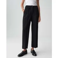 OPUS Stoffhose MILENI mit elastischem Komfortbund High Rise, Cropped, französische Eingrifftaschen