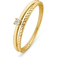 CHRIST Diamantring CHRIST Damen-Damenring 375er Gelbgold 1 Diamant