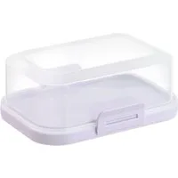 Engelland Butterdose Stapelbare Butter-/Käsedose, Kunststoff, (Vorteils-Set, 1-tlg., mit sicherem Klickverschluss), stapelbar, platzsparend, Ordnung im Kühlschrank, BPA-Frei, Mehrzweck