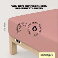 Schlafgut Spannbettlaken EASY JERSEY ELASTHAN Bettlaken, 170 g/m², 95% Baumwolle, 5% Elasthan, Jersey, Gummizug: rundum, (1 Stück), Spannbettlaken bis 30 cm Höhe, bügelfrei, pflegeleicht, perfekter Sitz