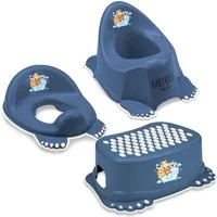 Babykajo Töpfchen, (Set, 3-tlg), Baby Topf, Toilettentrainer, Hocker - TÜV Rheinland geprüft!