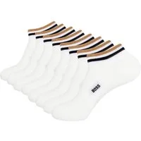 BOSS Freizeitsocken AS Uni Stripe CC (4-Paar) mit eingesticktem Markenschriftzug
