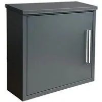 relaxdays Wandbriefkasten Metall Briefkasten, Anthrazit