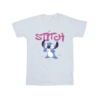 Disney - "Lilo And Stitch Graffiti" T-Shirt für Mädchen (Weiß)