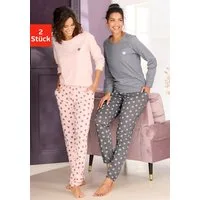 Vivance Dreams by Lascana Pyjama (Packung, 4 tlg., 2 Stück) mit süßem Herzmuster