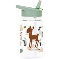 A Little Lovely Company Trinkflasche Trinkflasche 450ml mit Trinkhalm Wasserflasche Kinderflasche