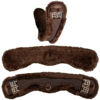 Equinate Mondgurt anatomisch Lammfell braun 80 cm