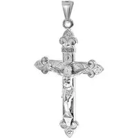 trendor Kreuzanhänger 35788, Kreuz-Anhänger für Damen und Herren 925 Silber 40 mm