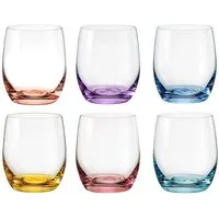 Crystalex Becher Wassergläser Whiskygläser Model Spectrum 300 ml 6er Set, 6-tlg., Kristallglas, mehrfarbig, 6er Set, Kristallglas