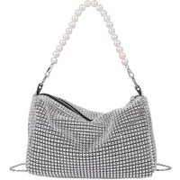 Cachito Clutch Strass-Abendtasche für Damen, Glitzer Abendtasche, Elegante Schultertaschen für Hochzeit Party Freizeit Date