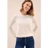 CECIL Strickpullover mit feinem Detail an der Schulter und Viskose-Anteil