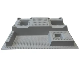 1x Lego 3D-Platte Polizei/Krankenhaus/Burg 51542 [38x25 cm/48x32 Noppen] grau