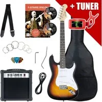 Rocktile E-Gitarre ST-Pack Komplettset E-Gitarre - Ideal für kommende Gitarren-Stars!, Komplettset, inkl. 10 Watt (RMS) Verstärker und Stimmgerät