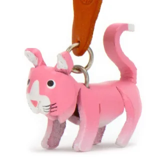Katzen Schl?sselanh?nger aus Leder