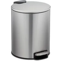relaxdays Kosmetikeimer Edelstahl Kosmetikeimer 5 Liter