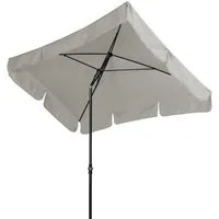 doppler® Rechteckschirm Waterproof 225x120 cm hellgrau Sonnenschirm Balkonschirm, LxB: 120,00x225,00 cm, wasserdicht / abknickbar / höhenverstellbar