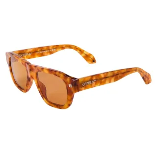 Off White - "Providence" Schildpatt-Sonnenbrille (Helles Havannabraun)