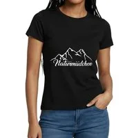 Spreadshirt T-Shirt Naturmädchen, Berglandschaft Wandern Frauen T-Shirt (1-tlg)