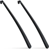 relaxdays Schuhlöffel Metall lang 2er Set, schwarz