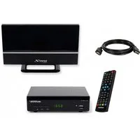 Vantage VT-92, Full HD DVB-T2 HD Receiver (2m HDMI Kabel, passive DVB-T2 Antenne)
