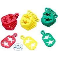 Ruco Wäscheklammern Sockensortierer, 40er Set, Sockenclips, Sockenklammern, Wäscheklammern, Made in Germany