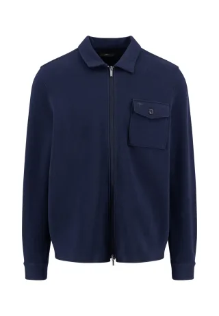 FYNCH-HATTON - Overshirt, Interlock Pique navy - Gr. - XL