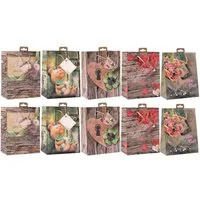 laro Geschenkbox Premium Geschenktüten Medium Geschenktaschen Rustikal 10-100 Stk (10 St)