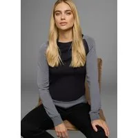 AJC Strickpullover mit konstrastfarbenen Ärmeln und Bündchen