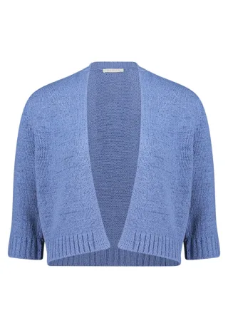 Betty & Co - Kurze Strickjacke blau - Gr. - 34